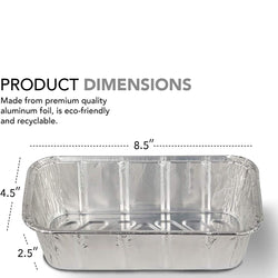 Stock Your Home aluminum pans take out containers with lids (50