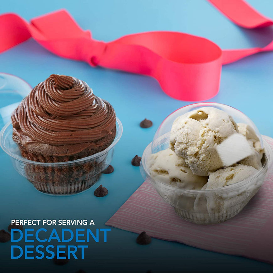 Stock Your Home Plastic Dessert Cups With Dome Lid, 50 Count, 5 oz