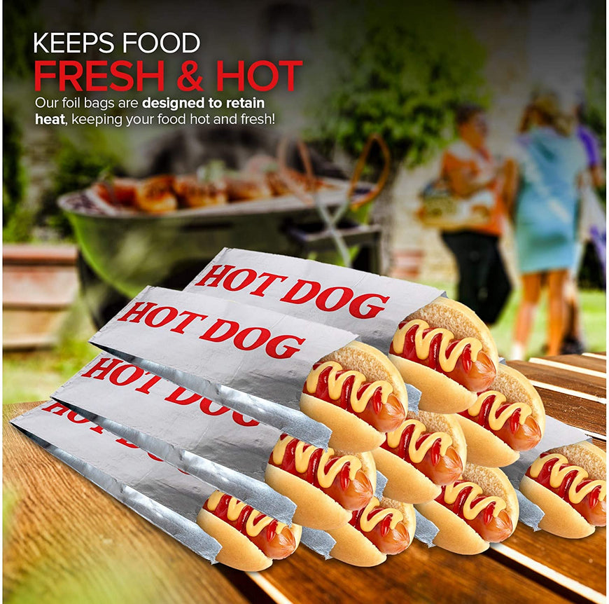 Stock Your Home Printed Foil Hot Dog Bag - 200 Count