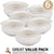 Stock Your Home White French Onion Soup Crocks (6 Count) - 12 Ounce Oven Safe French Onion Soup Bowls - Ivory Ceramic Porcelain Soup Bowls - Dishwasher Safe Stoneware Crocks for Soup, Chowder, Chili