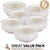 Stock Your Home White French Onion Soup Crocks (6 Count) - 12 Ounce Oven Safe French Onion Soup Bowls - Ivory Ceramic Porcelain Soup Bowls - Dishwasher Safe Stoneware Crocks for Soup, Chowder, Chili