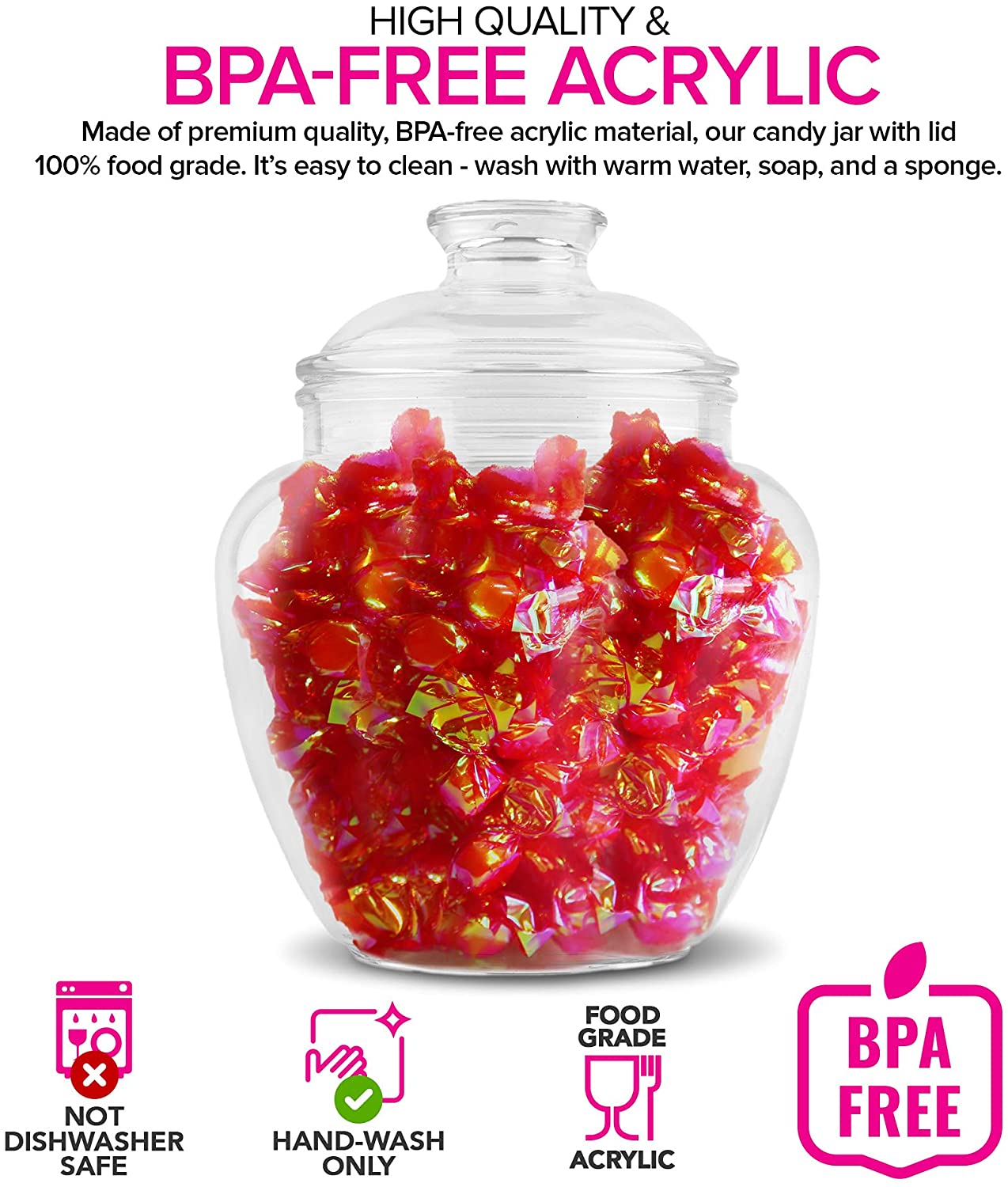 Plastic Candy Jar - Apothecary X-Large