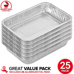 Stock Your Home Foil Pans with Lids - 9x13 Aluminum Pans with Covers - 25 Foil Pans and 25 Foil Lids - Disposable Food Containers Great for