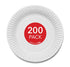 Stock Your Home 9-Inch Paper Plates Uncoated, Everyday Disposable Plates 9 Paper Plate Bulk, White, 200 Count