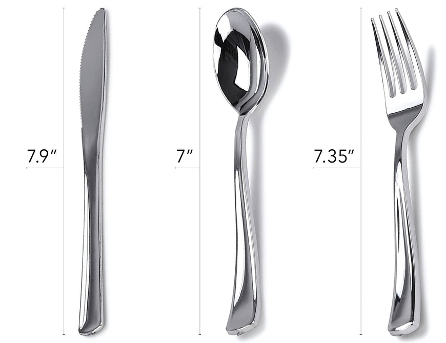 Stock Your Home 125 Disposable Silver Plastic Forks