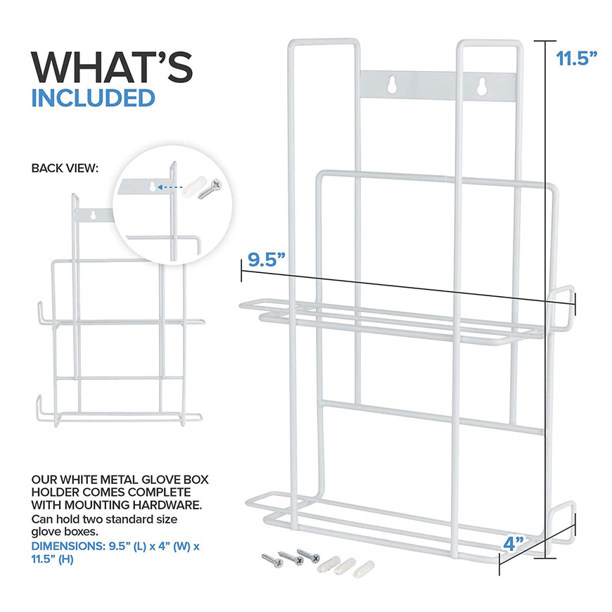 Stock Your Home Glove Box Dispenser - Double Stack