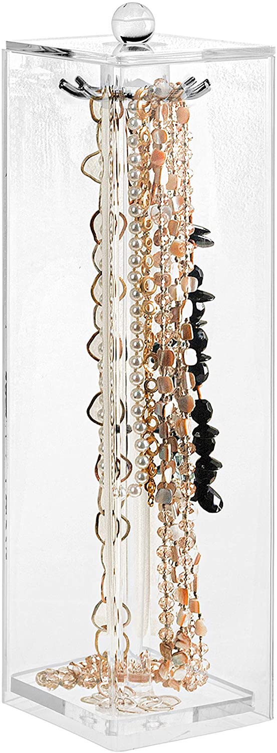 Long necklace stand on sale