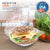 Stock Your Home Plastic 5 x 5 Inch Clamshell Takeout Trays (100 Pack) - Dessert Containers - Plastic Hinged Food Container - Disposable Plastic to Go Boxes for Salads, Pasta, Sandwiches