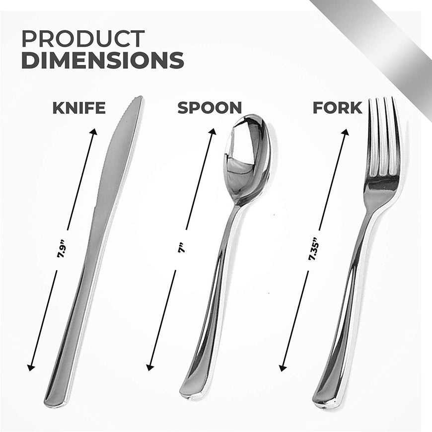 Stock Your Home 160 Piece Plastic Silverware Set Includes: 80 Forks, 40 Knives, 40 Spoons