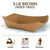 Paper Food Boats (250 Pack) Disposable Brown Tray 3 Lb - Eco Friendly Brown Paper Food Trays 5" x 3" – Serving Boats for Concession Stand Food