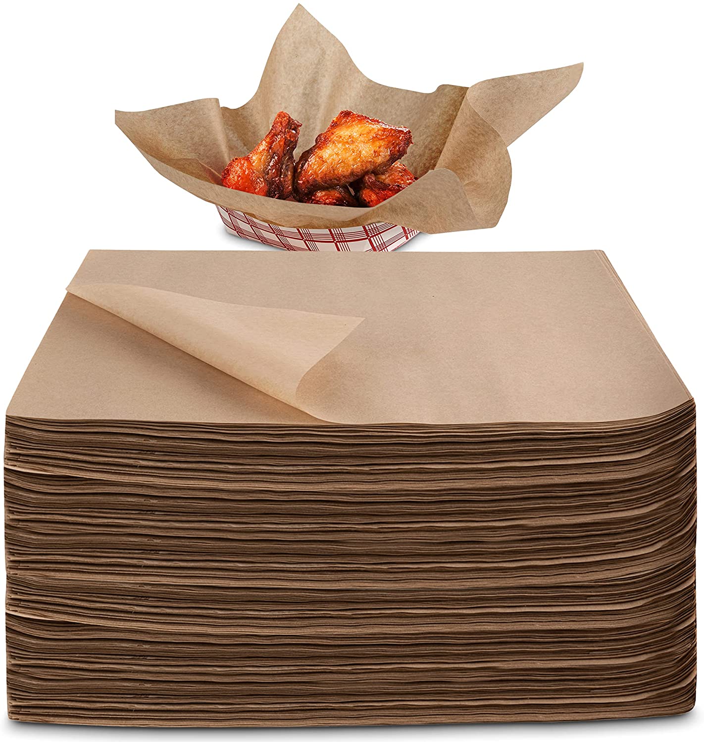 Stock Your Home 12 x 12 Grease Proof Deli Wrapper (500 Pack) - Pre Cut