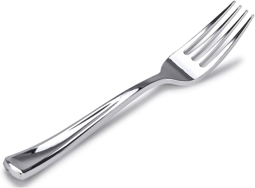 Stock Your Home 125 Disposable Silver Plastic Forks