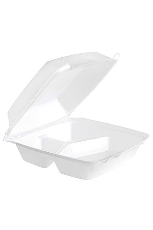 Stock Your Home Plastic 5 x 5 Inch Clamshell Takeout Trays (100 Pack)