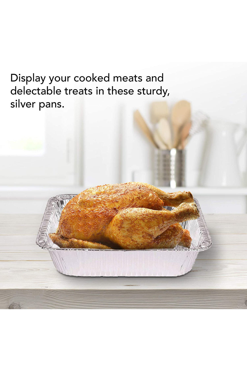 Aluminum Pans 9x13 Disposable Foil Pans (30 Pack) - Half Size Steam Table Deep Pans - Tin Foil Pans Great for Cooking, Heating, Storing, Prepping Food