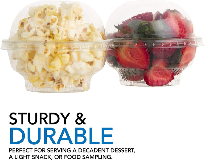 Stock Your Home Plastic Dessert Cups With Dome Lid, 50 Count, 5 oz