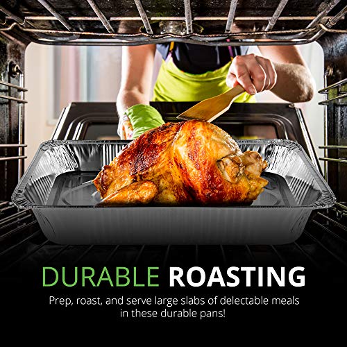 Durable Disposable Aluminum Foil Steam Roaster Baking Pans, Deep