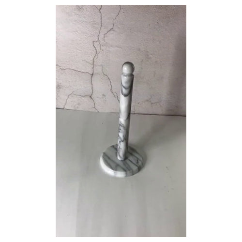 Creative Home Natural Marble Paper Towel Holder Kitchen Towel Dispenser, 5.5