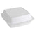 Stock Your Home 8 Inch Clamshell Styrofoam Containers (25 Count) - 3 Compartment Food Containers - Large Carry Out Container for Food - Clamshell Take Out Containers for Delivery, Takeout, Restaurants