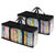 Stock Your Home DVD Storage Bags (2 Pack) - Transparent PVC Media Storage - Water Resistant DVD Holder Case with Handles - Clear Plastic Carrying Game Bag Storage for DVDs, CDs, Video Games, Books