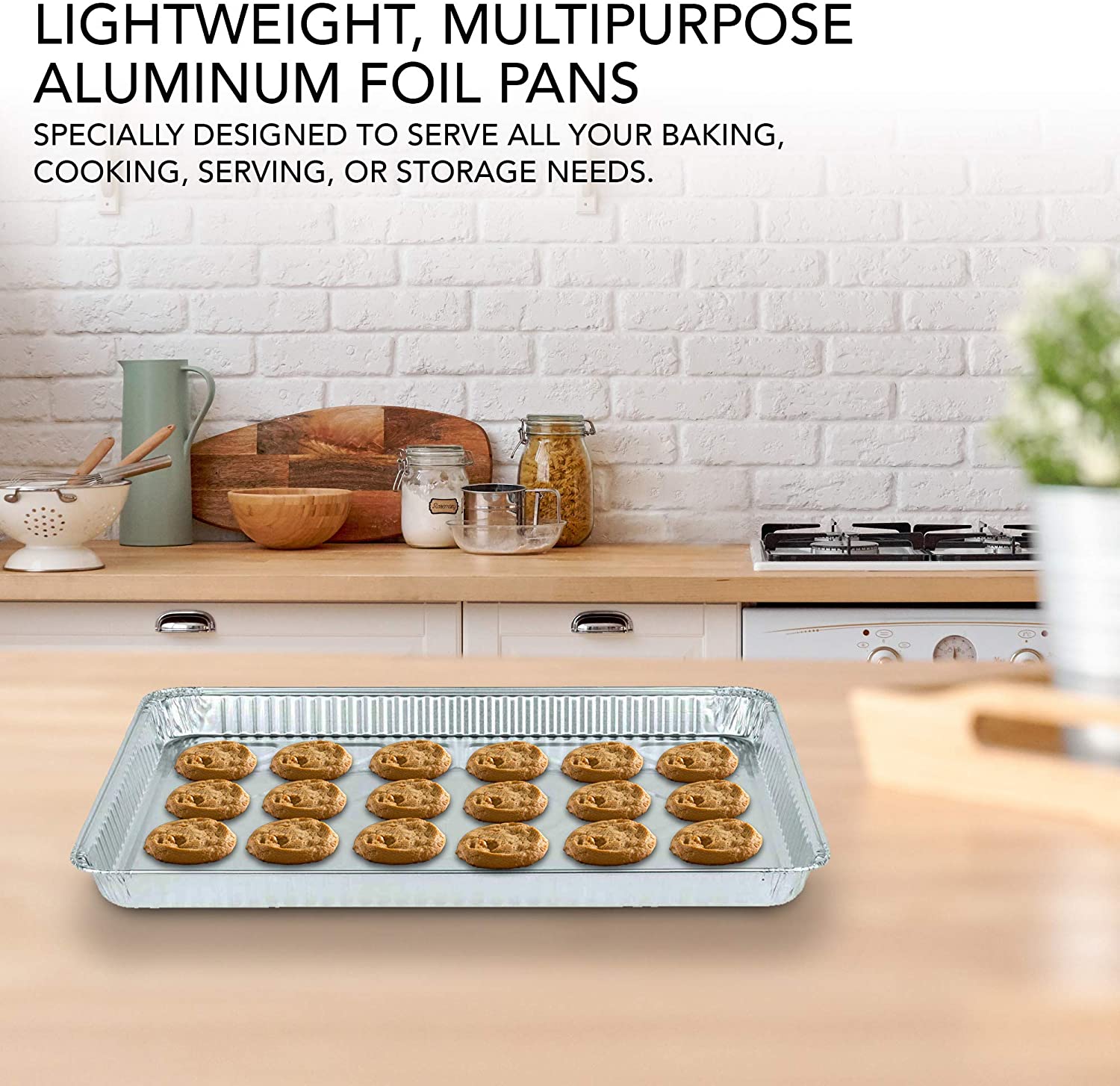 Stock Your Home Aluminum Pans Cookie Sheet Baking Pans (15 Pack) Disposable  Aluminum Foil Trays - Reusable and Durable Nonstick Baking Sheets –