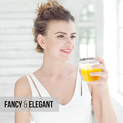 Stock Your Home Clear Plastic Disposable party Cups, 100 Pack, 9oz