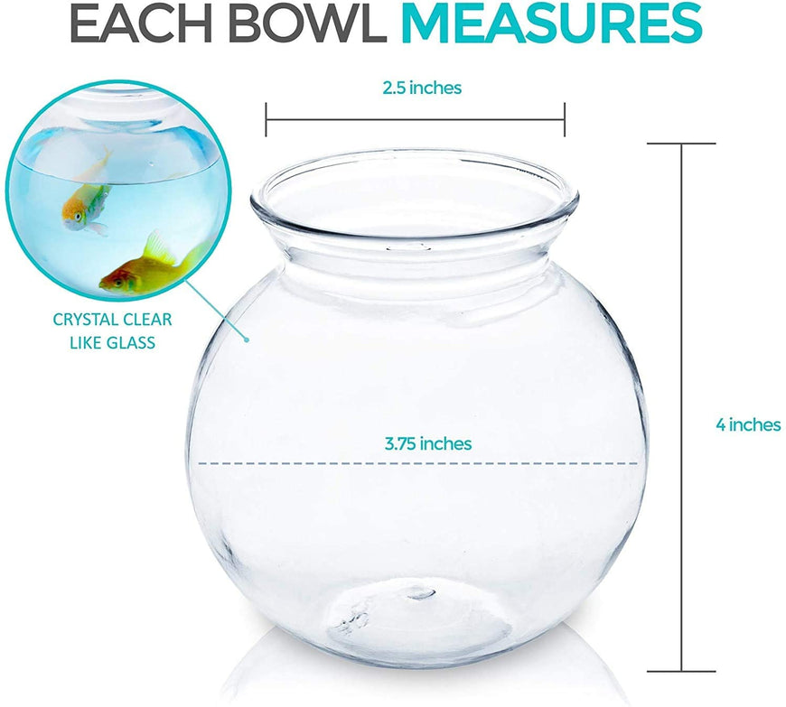 Stock your Home Plastic Fish Bowls, 12 Count, 16 oz