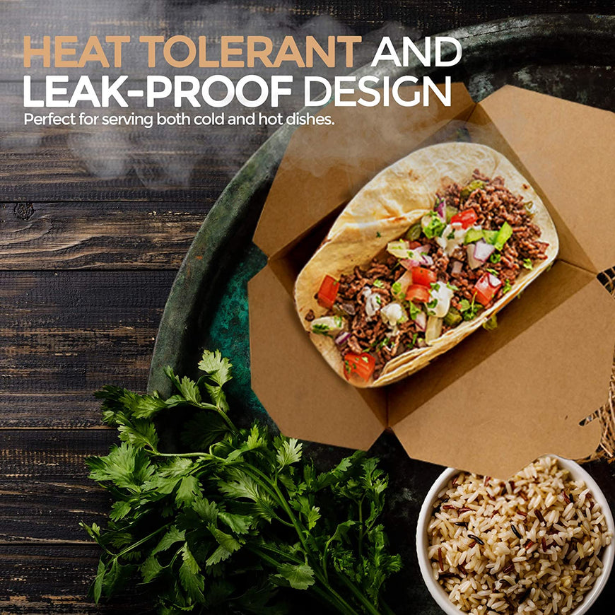 Stock Your Home Microwaveable Take Out Food Containers, 30 oz, 50 Pack