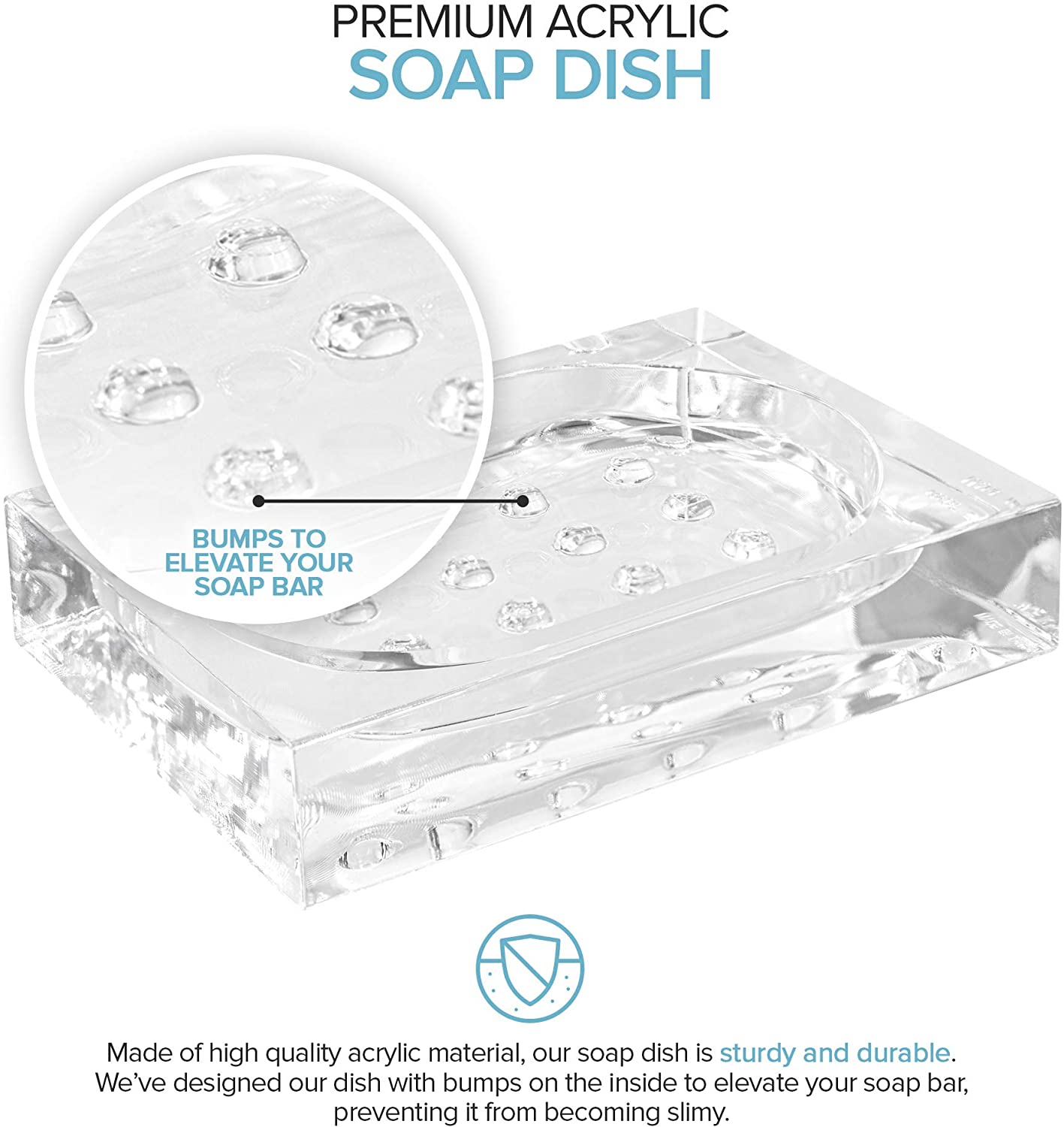 Modern Clear Soap Dish - Silicone - BeScented Soap and Candle