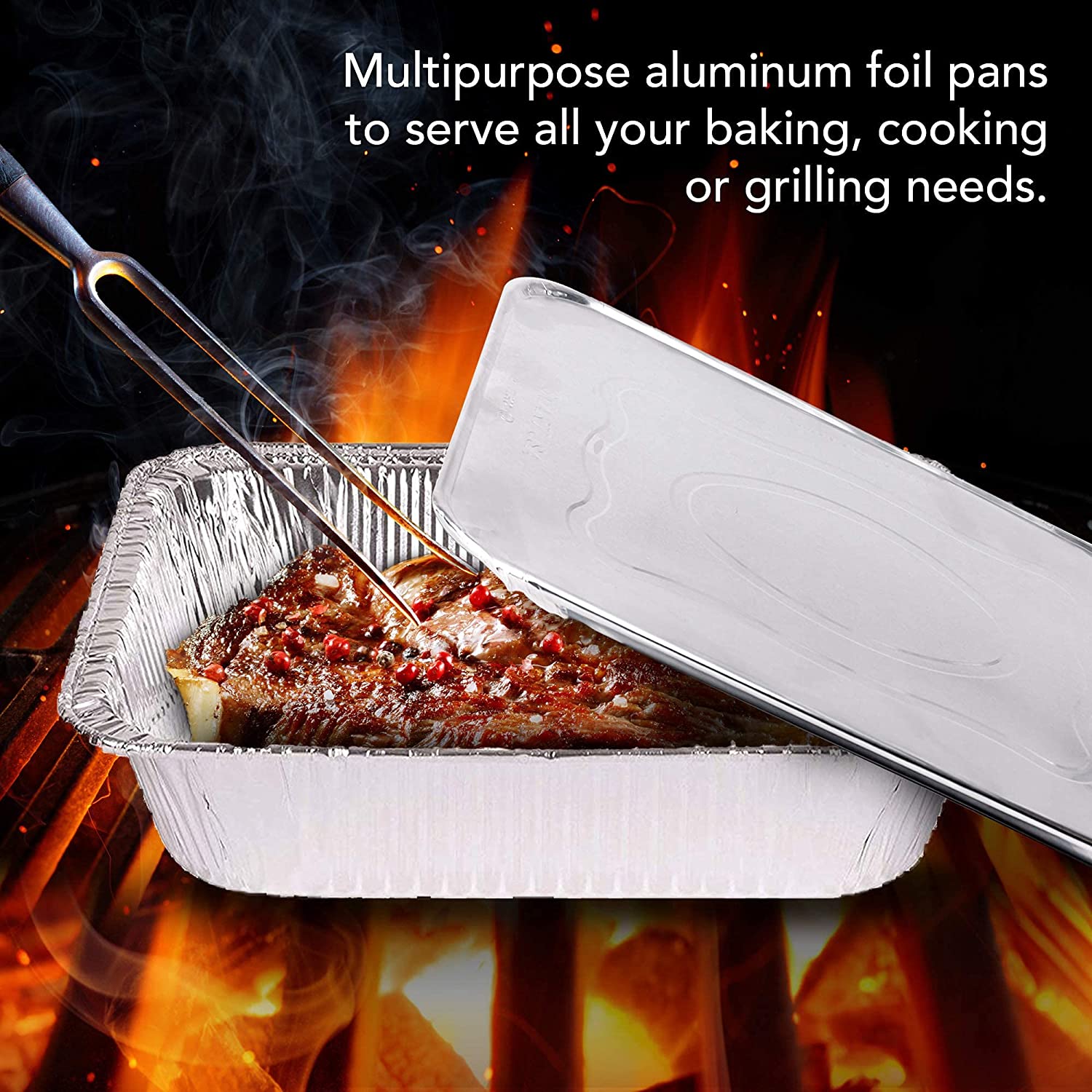 Home Stockware 10 Pack Aluminum Pans - 9x13 Aluminum Foil Pans