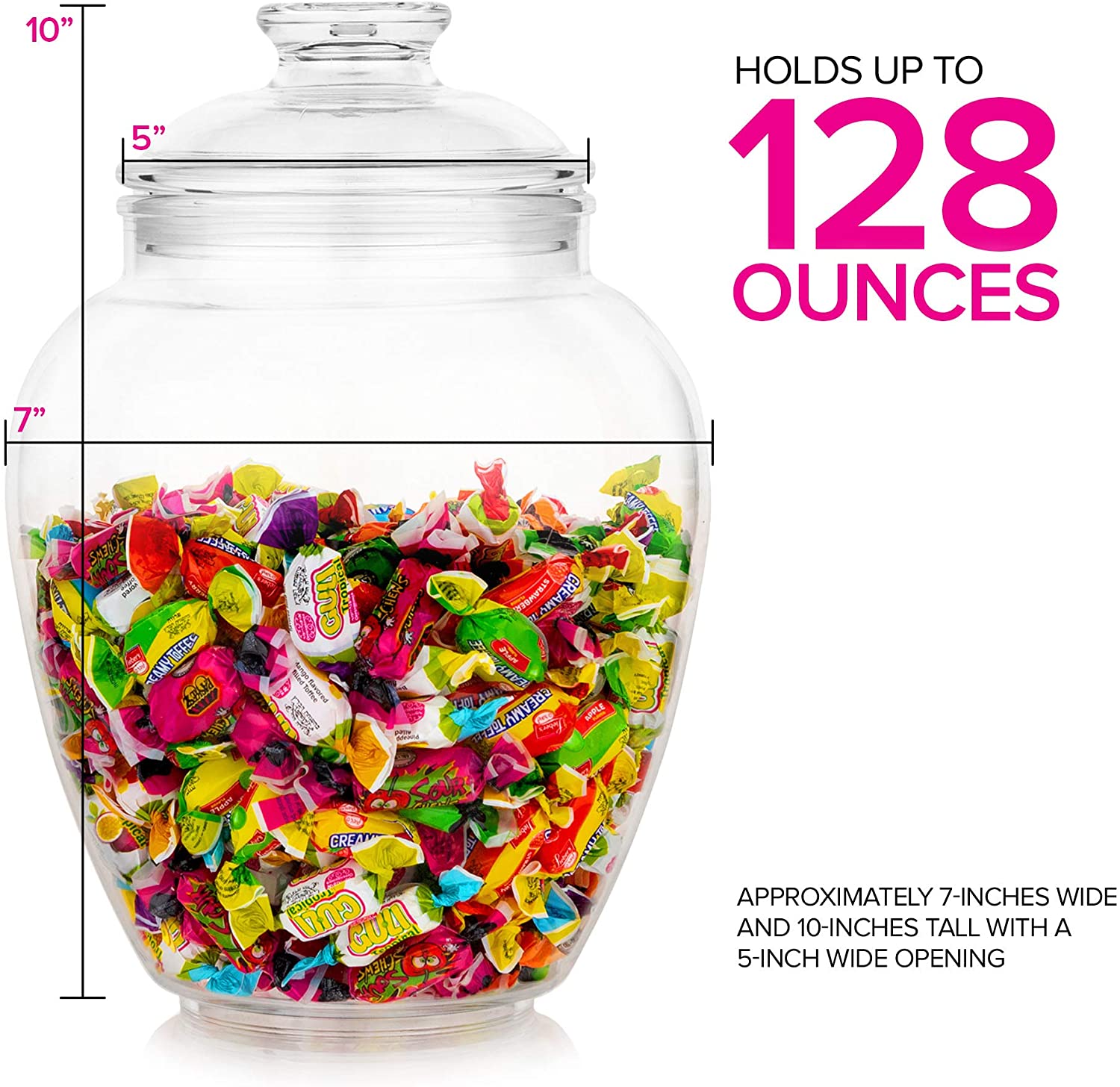 Modern Innovations 128-Ounce Acrylic Candy Jar with Lid – Stock Your Home