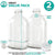 Stock Your Home 64-Oz Glass Milk Jugs with Caps (2 Pack) - 64 Ounce Food Grade Glass Bottles - Dishwasher Safe - Bottles for Milk, Buttermilk, Honey, Tomato Sauce, Jam, Barbecue Sauce