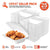 Stock Your Home 9 x 6 Clamshell Styrofoam Containers (25 Count) - 1 Compartment Food Containers - Large Carry Out Food Containers - Insulated Clamshell Take Containers For Delivery, Restaurants