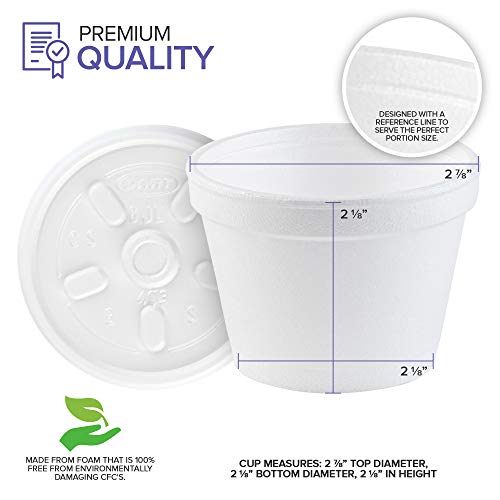 50-Pack 12 oz To Go Soup Containers with Lids, Microwave-Safe, Disposable  Paper Bowls with Vented Lids, Cups for Ice Cream, Dessert, Frozen Yogurt