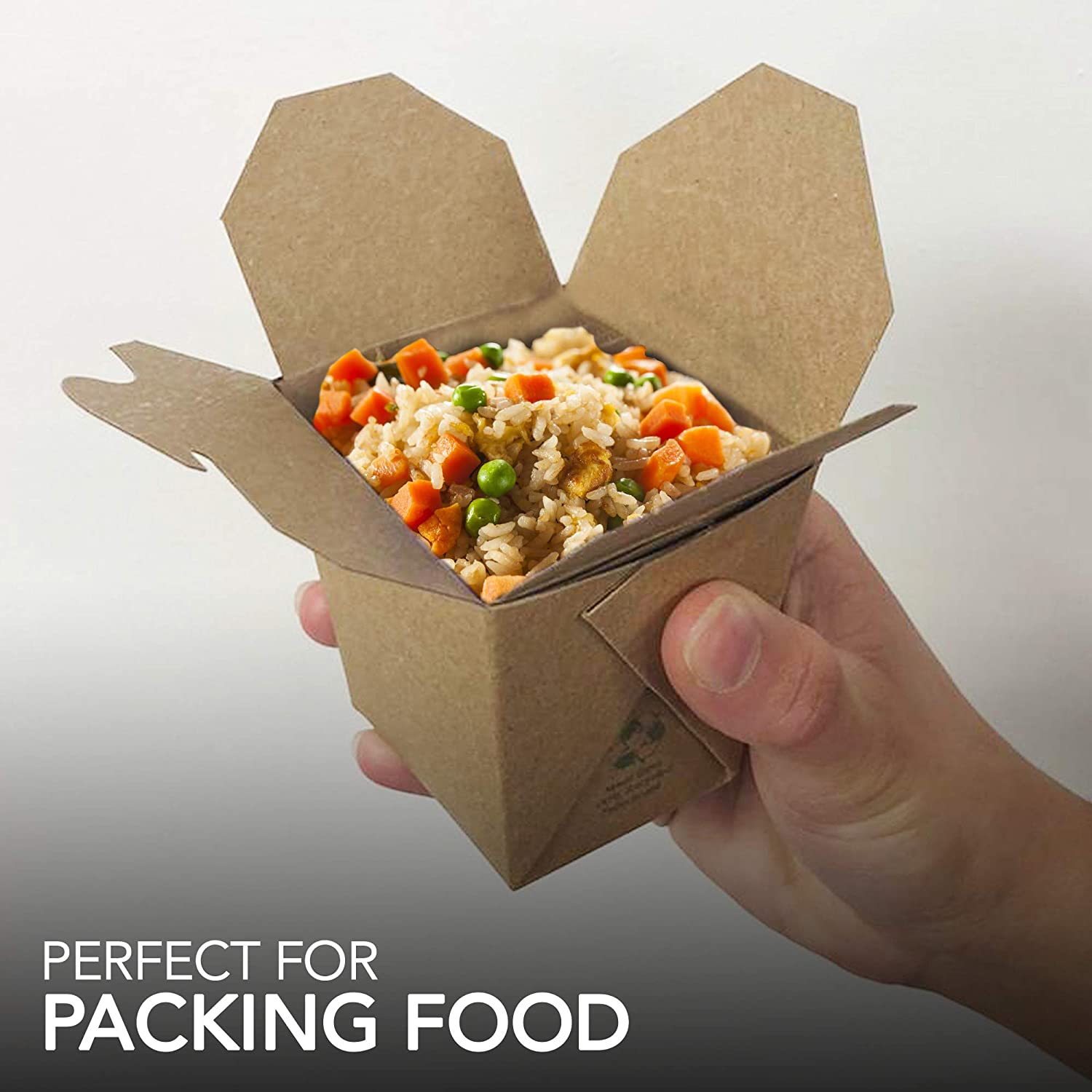 Takeout Food Containers 8 Oz Microwaveable Kraft Brown Paper Mini