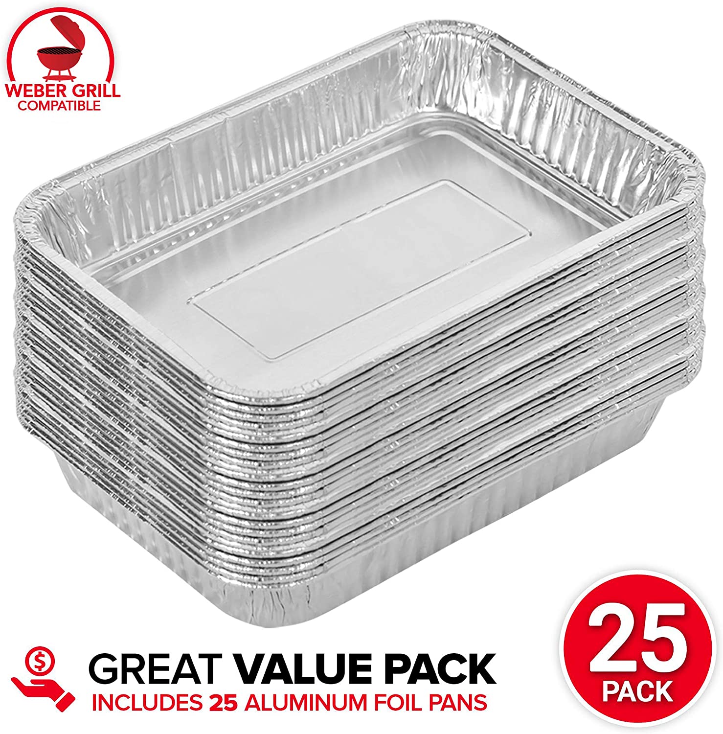 Stock Your Home Aluminum Drip Pan 1.25 Tall 25 Count