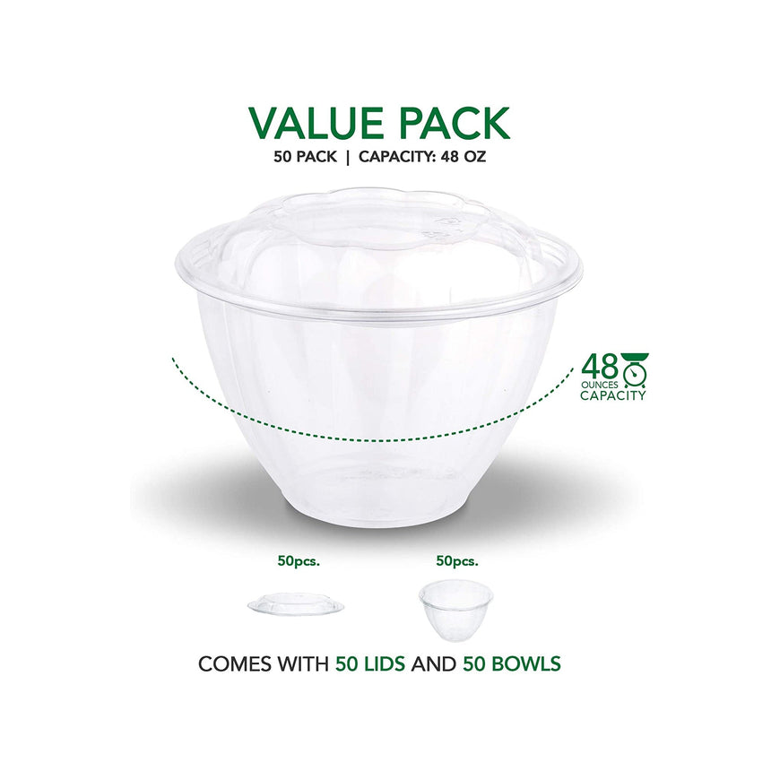 Stock Your Home 48 oz salad container- 50 Count