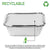 Stock Your Home 1 Lb Aluminum Disposable Cookware With Lids (25 Pack) - Foil Pans Cardboard Lids - Disposable & Recyclable Takeout Trays With Lids - Food Containers For Restaurants, Catering, Delis