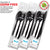 Stock Your Home Plastic Cutlery Packets with Salt & Pepper in Black (50 Count) - Wrapped Cutlery - Plastic Utensils Individually Wrapped for Take Out, Delivery, Cafeterias, Restaurants, Uber Eats