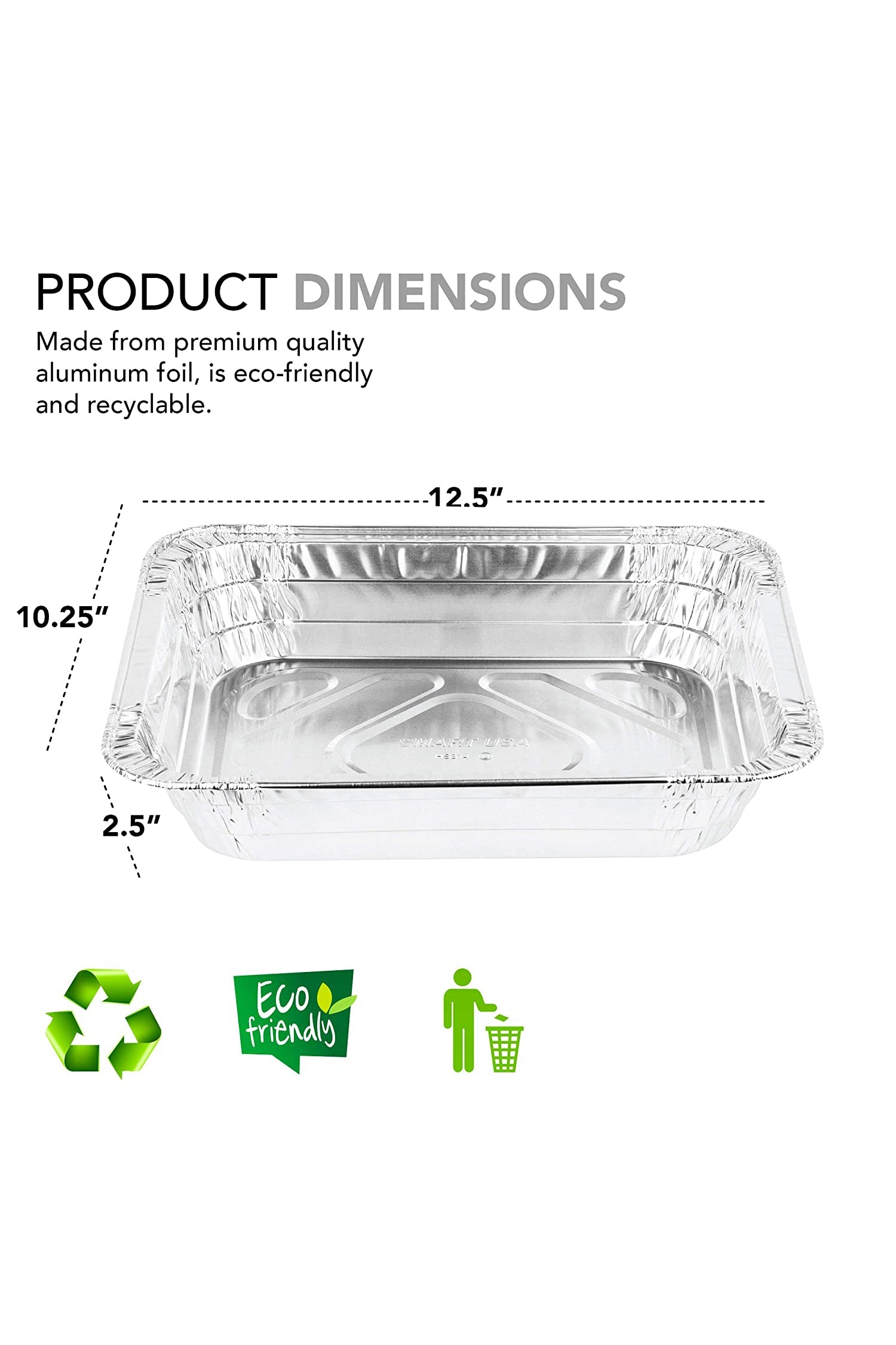 Aluminum Pans 9x13 [30 Pack] Aluminum Foil Pans Trays - Disposable Pans for  Baking, BBQ Grilling, Roasting, Cake Serving Dishes, Catering Supplies