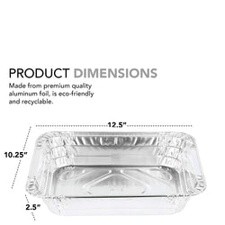 Dobi Aluminum Pans 9x13 [30-Pack] Disposable Foil Pans, Half-Size