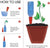 Plant Self-Watering Stakes for Indoor Outdoor Plants (4 Count) Terracotta Plant Watering Spikes for Recycled Wine Bottles to Water Plant at Home or on Vacation - Automatic Irrigation System for Plants