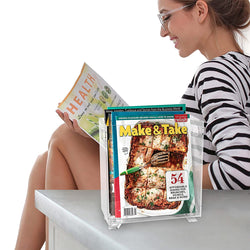 Acrylic Magazine Holder - Crystal Clear Acrylic Holder - Shatterproof - Open Top - Space Saver - Acrylic Holder for Magazines, Publications, Office Desk, Reception, Waiting Room - Stock Your Home