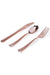 Stock Your Home 160 Piece Plastic Rose Gold Flatware Set Includes:80 Forks,40 Knives,40 Spoons