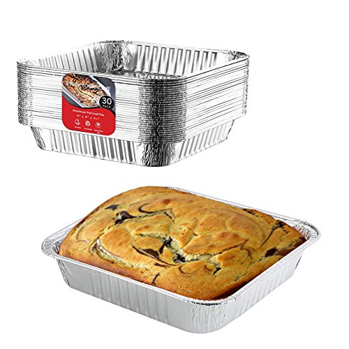 8 Aluminum Foil Square Cake Pan Disposable Baking Pastries Bread bundle [ BULK]
