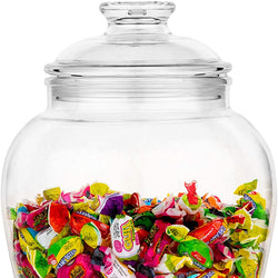 Modern Innovations 128-Ounce Candy & Cookie Jar with Lid, 1 Gallon Premium  Acrylic Clear Apothecary Jar, Wedding & Home Décor Centerpiece, Decorative