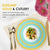 Mint and Gold Rim Plastic Dinnerware (125-Piece) Plastic Plates, Plastic Forks, Plastic Knives, Plastic Spoons - Service for 25 Guests Place Setting for Wedding, Party, Baby Shower, Birthday, Holiday