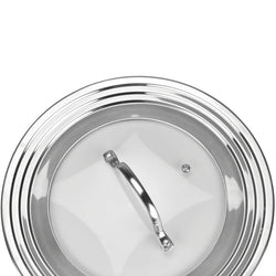 Universal Lid for Pots, Pans and Skillets & Frying Pan - Small Pan lids  Fits 6.5, 7 and 8 Diameter Cookware - Tempered Glass with Heat Resistant