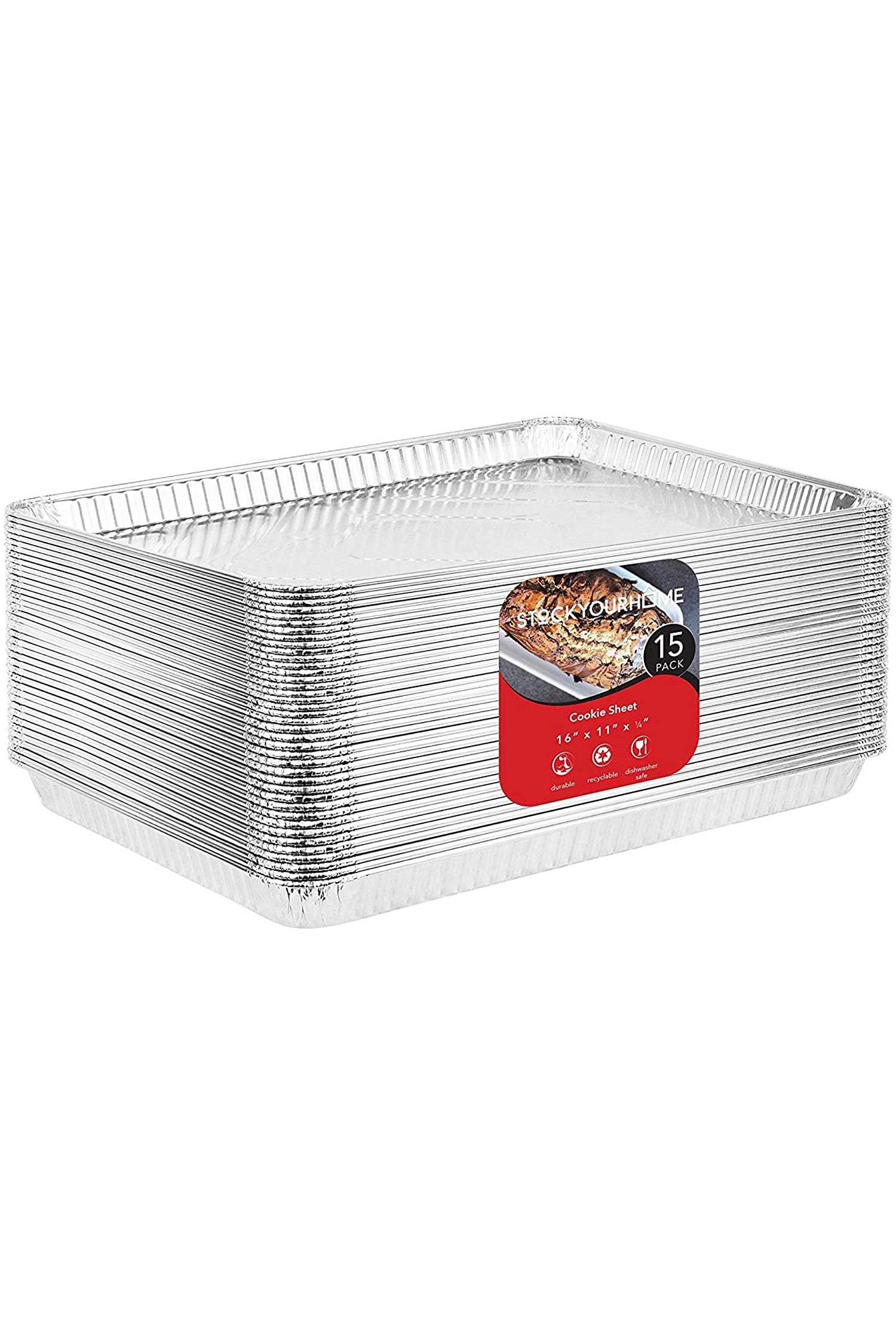 8x8 Aluminum Pans 30 Pack Disposable 8 Inch Square Foil Baking Pans Durable  Cake