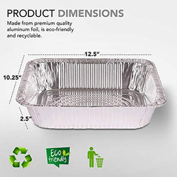 Aluminum Pans 9x13 Disposable Foil Baking Pans (100 Pack) - Half Size –  Stock Your Home