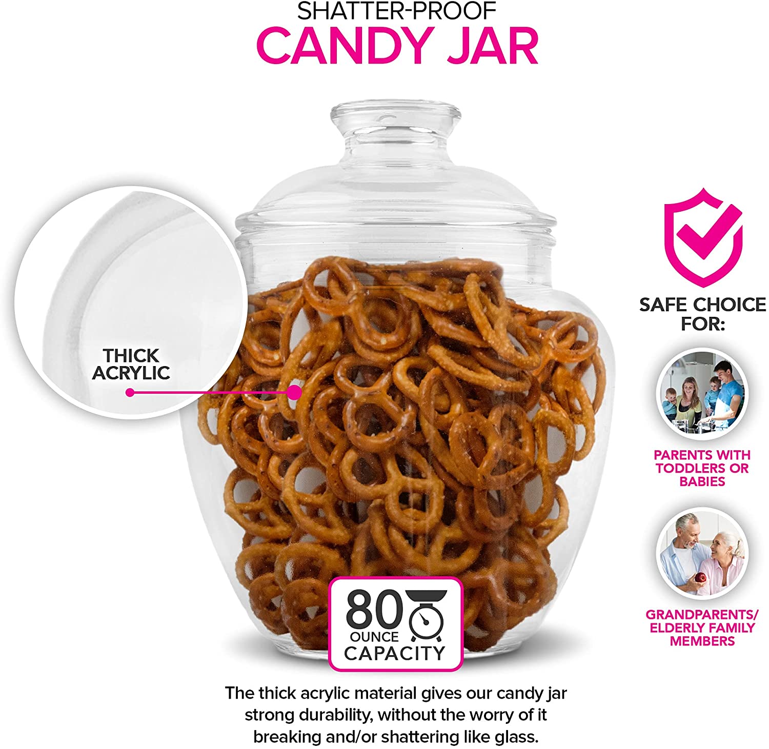 40 oz.Small Acrylic Candy Jar | Buffet Containers | Jars